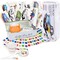 COIPLAY: Watercolor Painting Art Kit - Travel & Adventure - Tin Box, 52 Themed Bookmarks, 648 Color Blocks, 3 Brushes, Silicone Cup, Adults-Kids 6+
